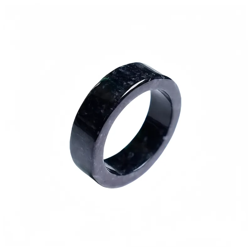 MY WORLD BEGINS AND ENDS WITH YOU Bean Type Jadeite Rings Unisex-0