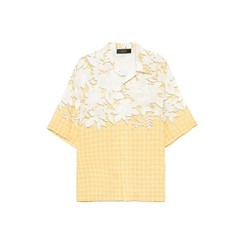 AMIRI Short Sleeved Floral Printed Shirt-0