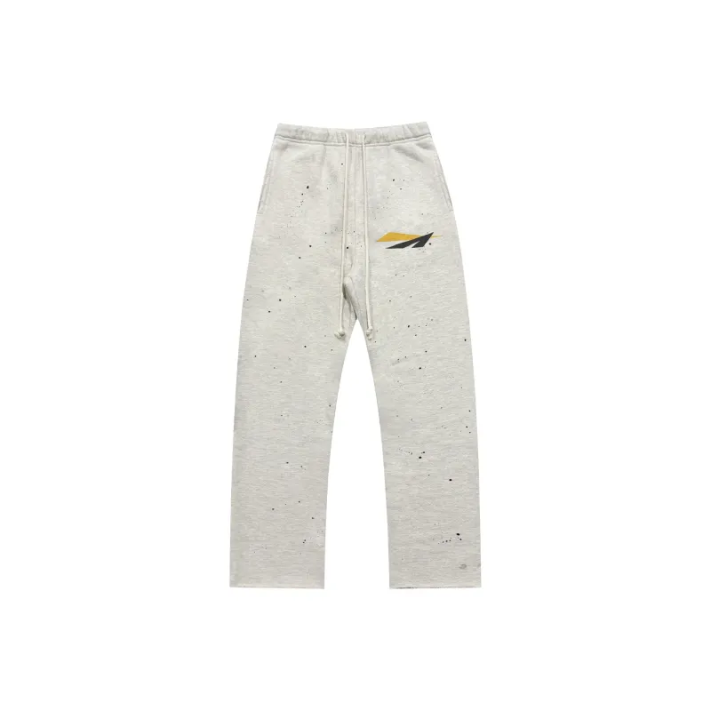 False Perception Casual Pants Unisex Distressed White-0