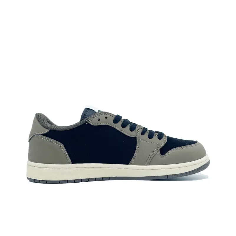 PAIN OR PLEASURE Low Top Skateboard Shoes Unisex Black Gray-1