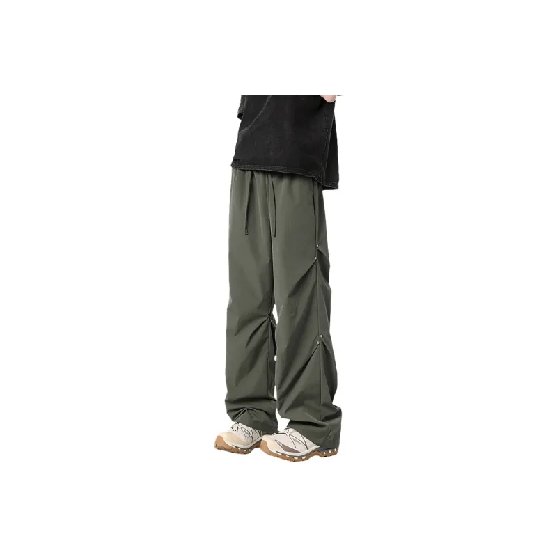 FASTFISH Casual Pants Unisex Black-7