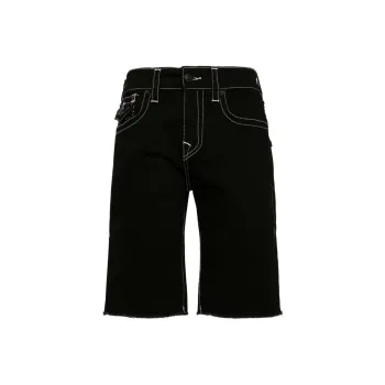 TRUE RELIGION SS24 Denim Shorts Men's Black