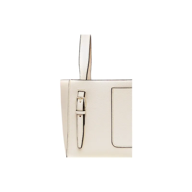 Valextra Cow Leather Tote Handbag Women's White-4
