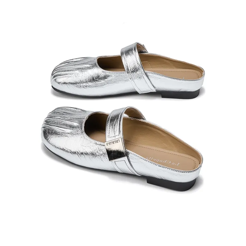 La Chapelle Antibacterial, Slip Resistant, Abrasion Resistant Closed Toe Slippers Women's Silver-2