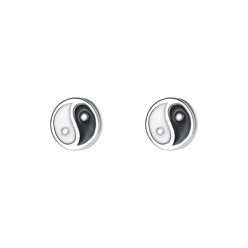 SHK Sterling Silver Stud Earrings Unisex-0