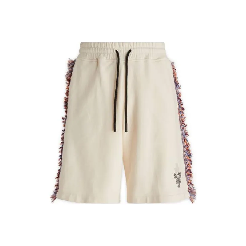 Marcelo Burlon County Of Milan Frayed detailing Cotton Shorts-0
