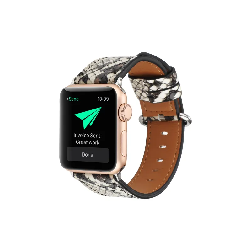 ZHENGGUANG Watch Band Apple Compatibility Genuine Leather Material-8