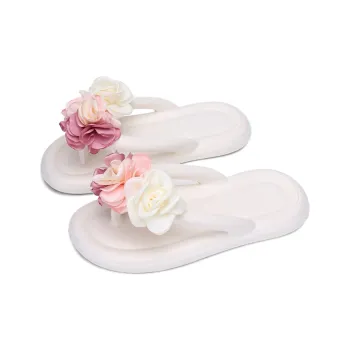 XMISTUO Soft And Bouncy Feeling Women's Summer EVA Floral Comfortable Slip Resistant Waterproof Flip Flops