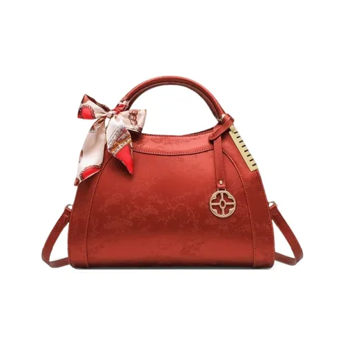 CLEVER& KETCH PU Shoulder Bag, Handbag Women's Red/Apricot