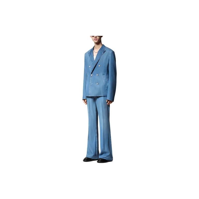 LOUIS VUITTON SS24 Casual Pants Men's Blue-0