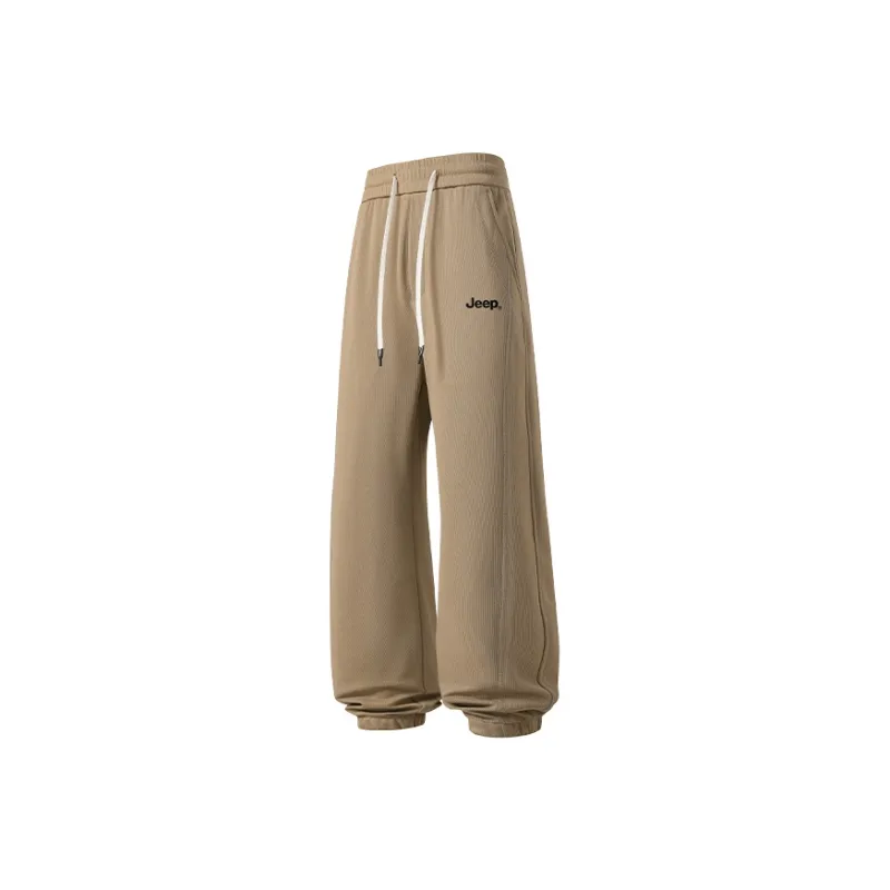 Jeep Elastic Straight Fit Elastic Cuff Lace Up Casual Pants Unisex-31