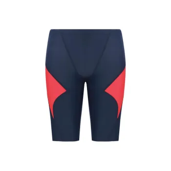 BALNEAIRE Swimming Shorts Men Red Blue Patchwork