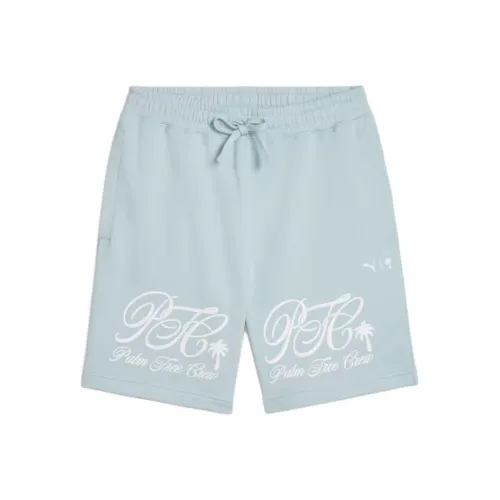 PUMA X Palm Tree Crew Casual Shorts Men's Cyan