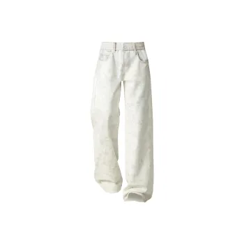 MARK WAFFLE Casual Pants Unisex White