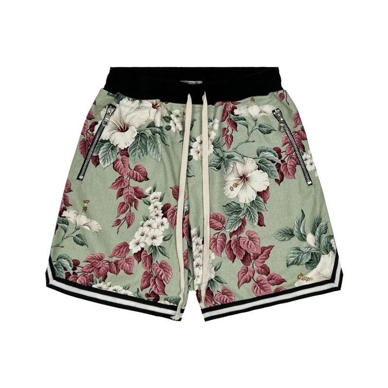 JUNGLE GURL Basketball Straight Fit Casual Shorts Unisex Ice Blue-0