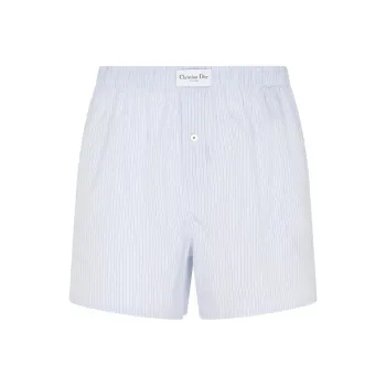 DIOR Logo Patch Striped Boxer Shorts