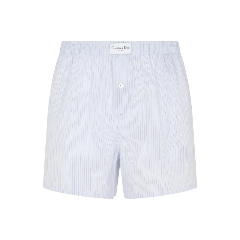 DIOR Logo Patch Striped Boxer Shorts-0