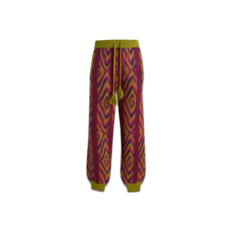 GUCCI Patterned Jacquard Drawstring Pants-0