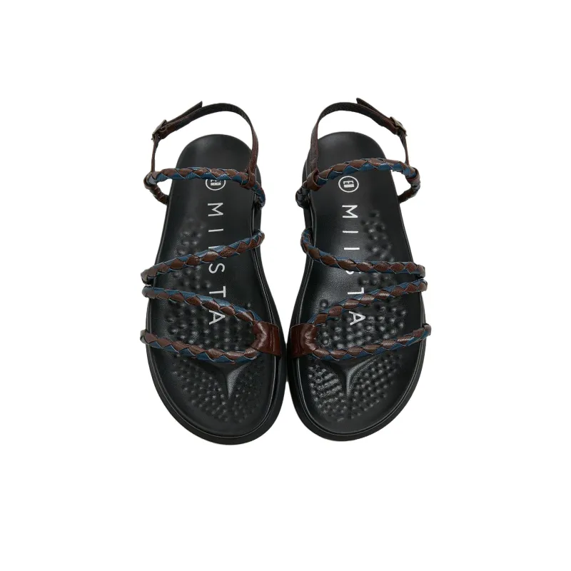 MIISTA Osana One Strap Sandals 3cm Women's Brown-2