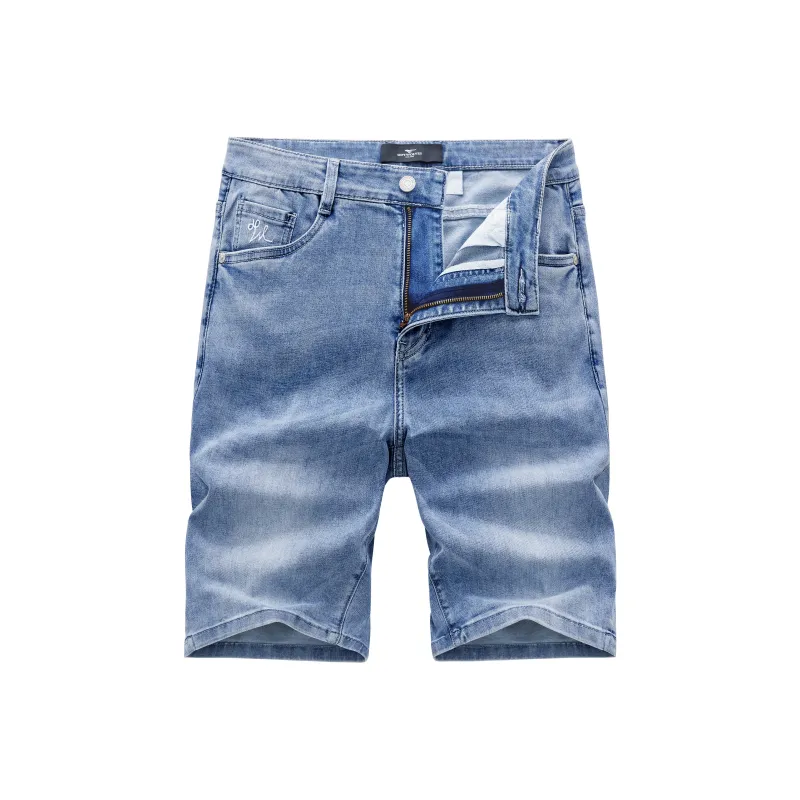 SEPTWOLVES Denim Shorts Men's Sky Blue-0