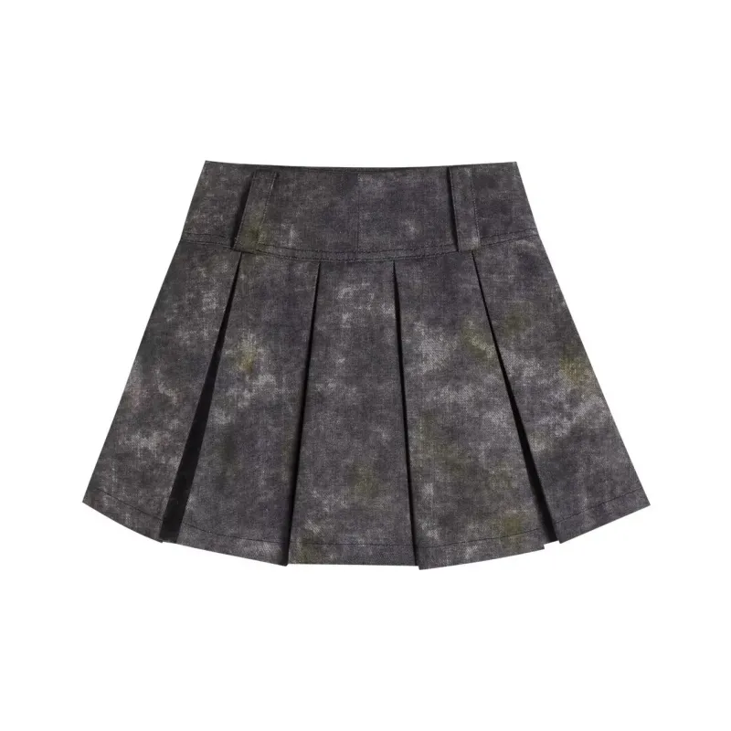 YJ1NGZYZJ Denim Short Skirts Women's Gray-1