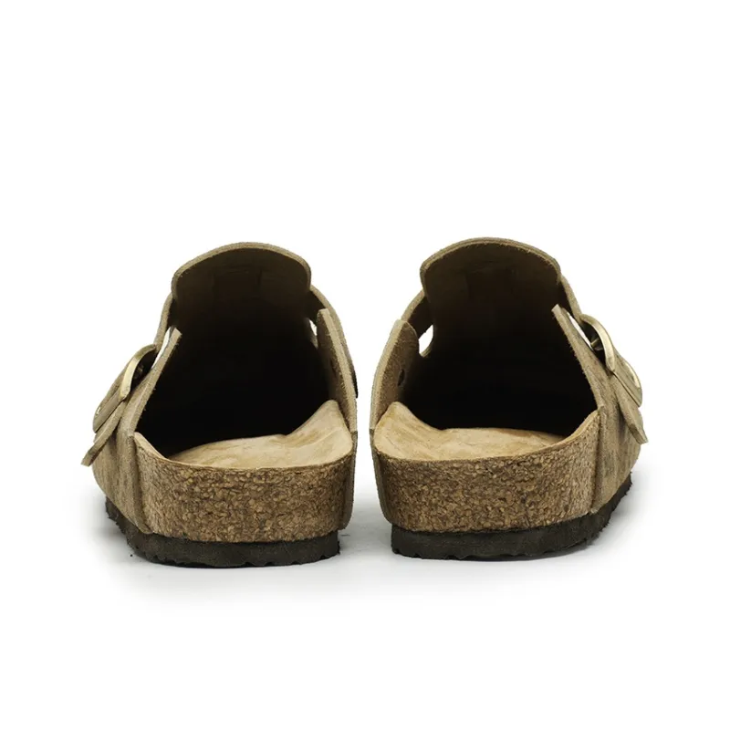 X ZONE Cork Sole Graffiti Abrasion Resistant Slip Resistant Closed Toe Slippers Unisex-12