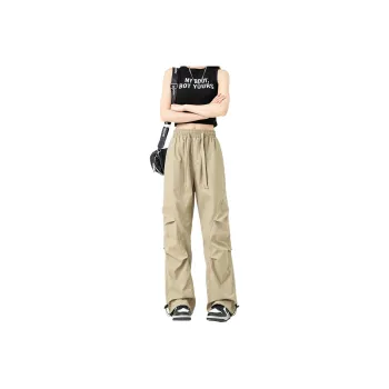 NOTFORMAD Casual Pants Unisex Khaki