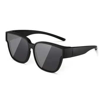 BERTHA TR/Memory Plastic Square Sunglasses Unisex Black, White