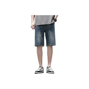 Tonlion Denim Shorts Men's Vintage Blue