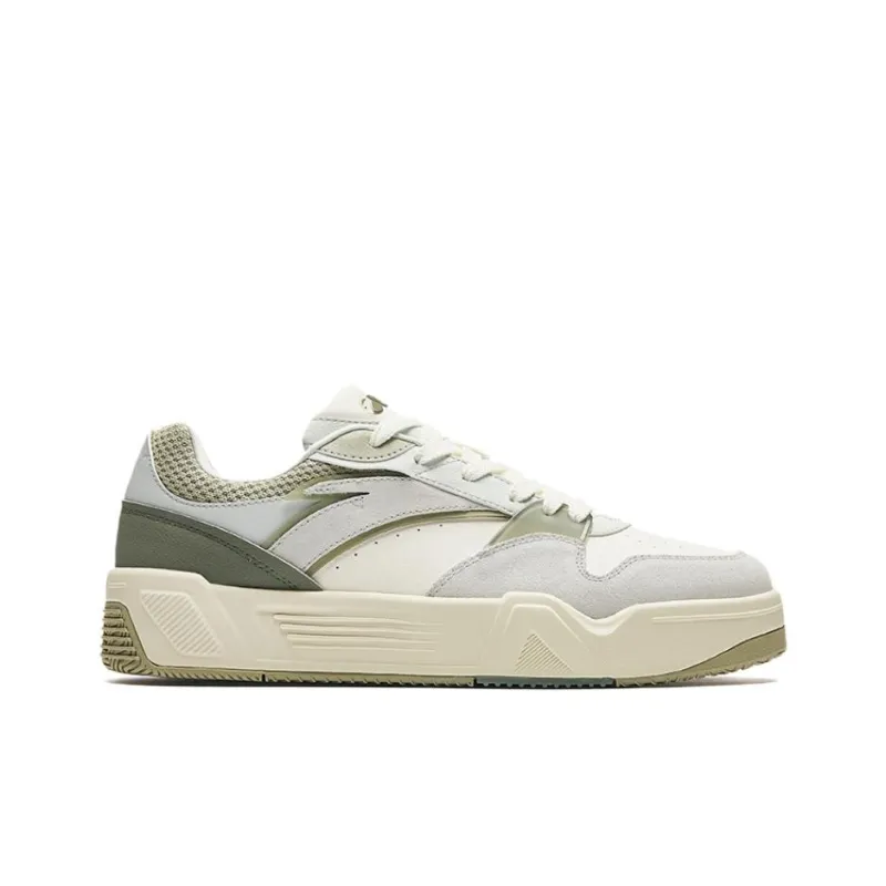 Anta C37 Series Height Increasing Lightweight Low-Top Skateboard Shoes Men's White Green-1