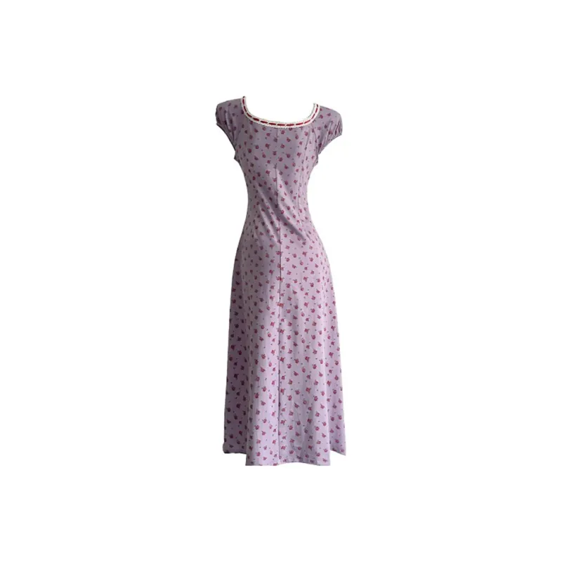 BEAUTIFUL CONFESSION Short Sleeved Dress Women's Purple-0