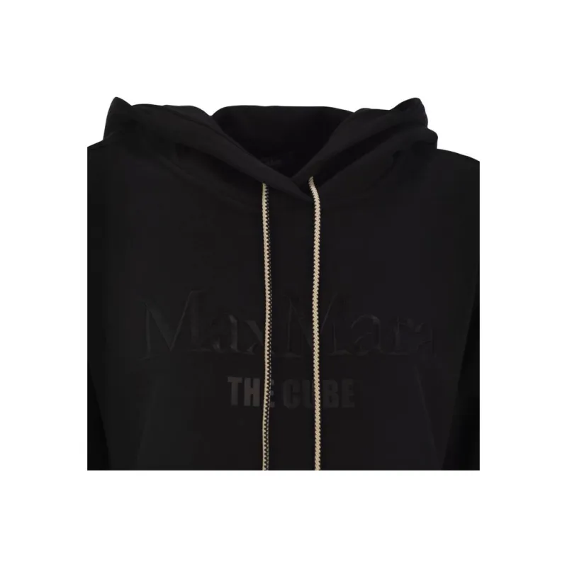 'S MAX MARA Agata Logo Embroidered Drawstring Hoodie-5