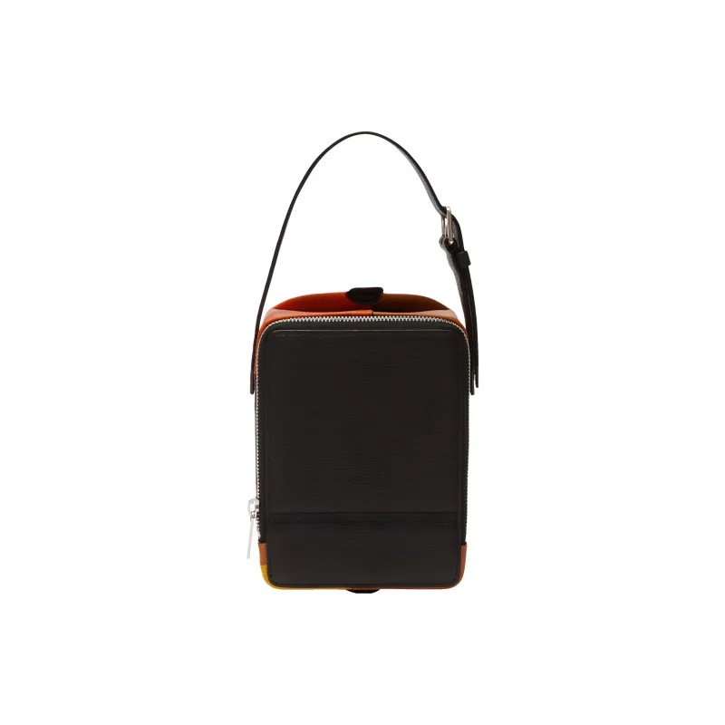 Valextra Tric Trac Millepunte Calfskin Box Bag Shoulder Bag Crossbody Bag Women's Orange/Red Green/Multicolor-2