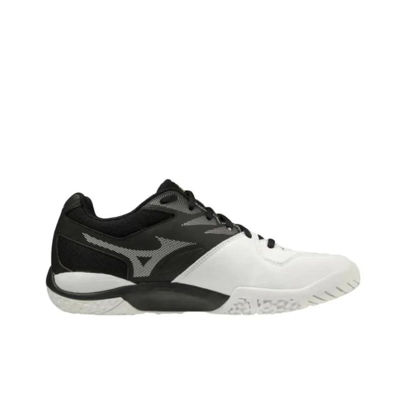 Mizuno Court Anti Slip Wear Resistant Low Top Tennis Shoes Unisex White Black-1