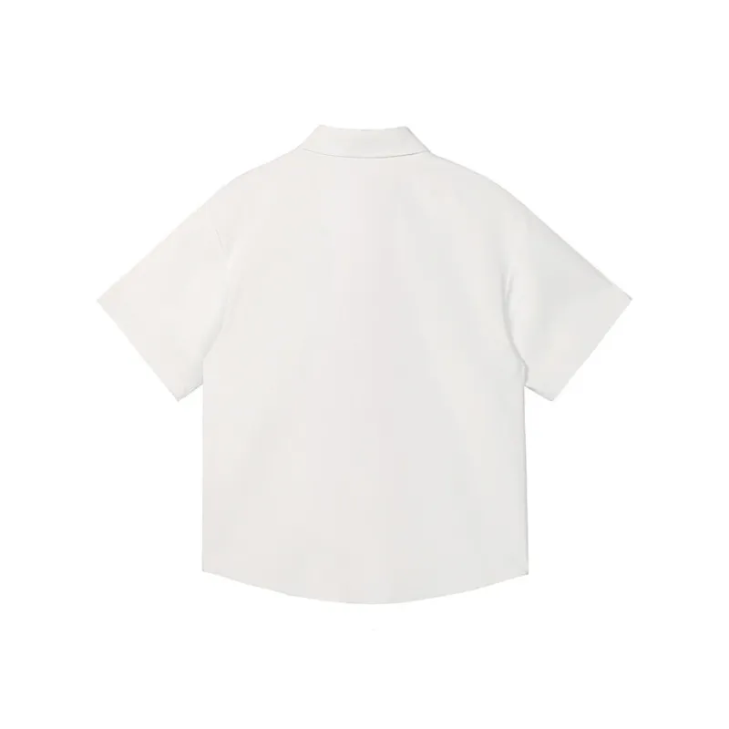 TESTUNG Versatile Everyday Commute Shirt Unisex Pure White Color-8