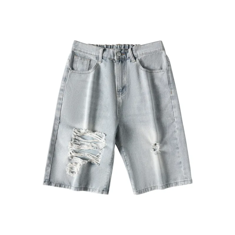 Slazenger Denim Shorts Unisex Light Blue-0