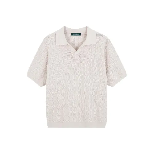 BY CREATIONS Polo Shirt Men's Gray White
