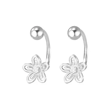 AAJF S999 Fine Silver Stud Earrings Women's