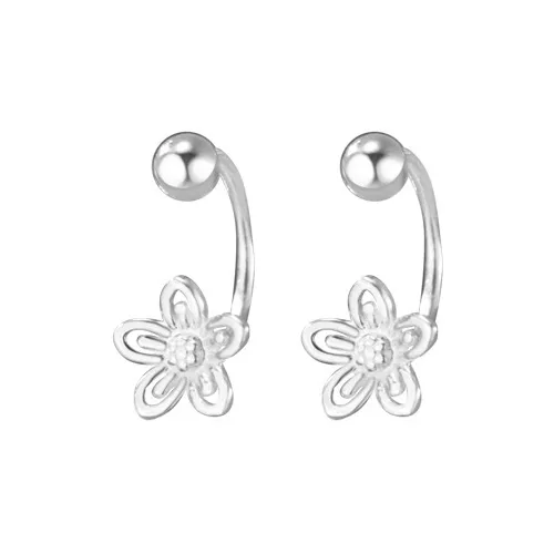 AAJF S999 Fine Silver Stud Earrings Women's-0