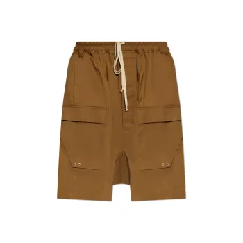 RICK OWENS Drop Crotch Drawstring Cargo Shorts