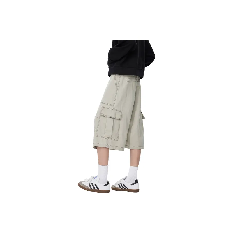 H.V.G.A Cargo Shorts Unisex Ivory White-0