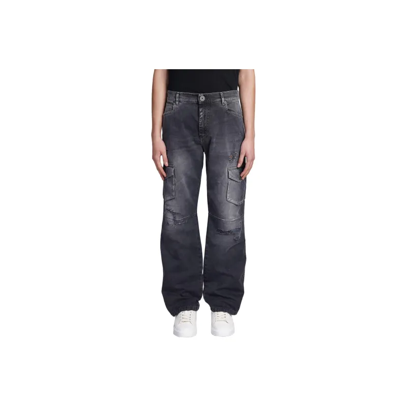 BALMAIN Cargo Denim Trousers-0