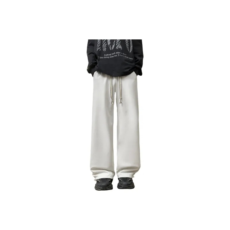 Fakeyoung Casual Pants Unisex Black-4
