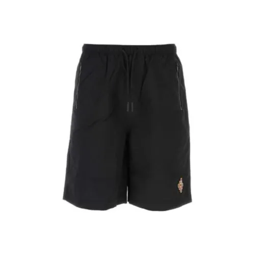 BOSS slim-cut denim shorts Grau
