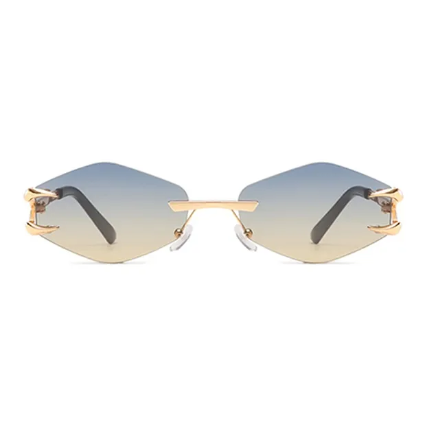 YUZHAOLIN Zinc Alloy Irregular Shape Sunglasses Unisex-4
