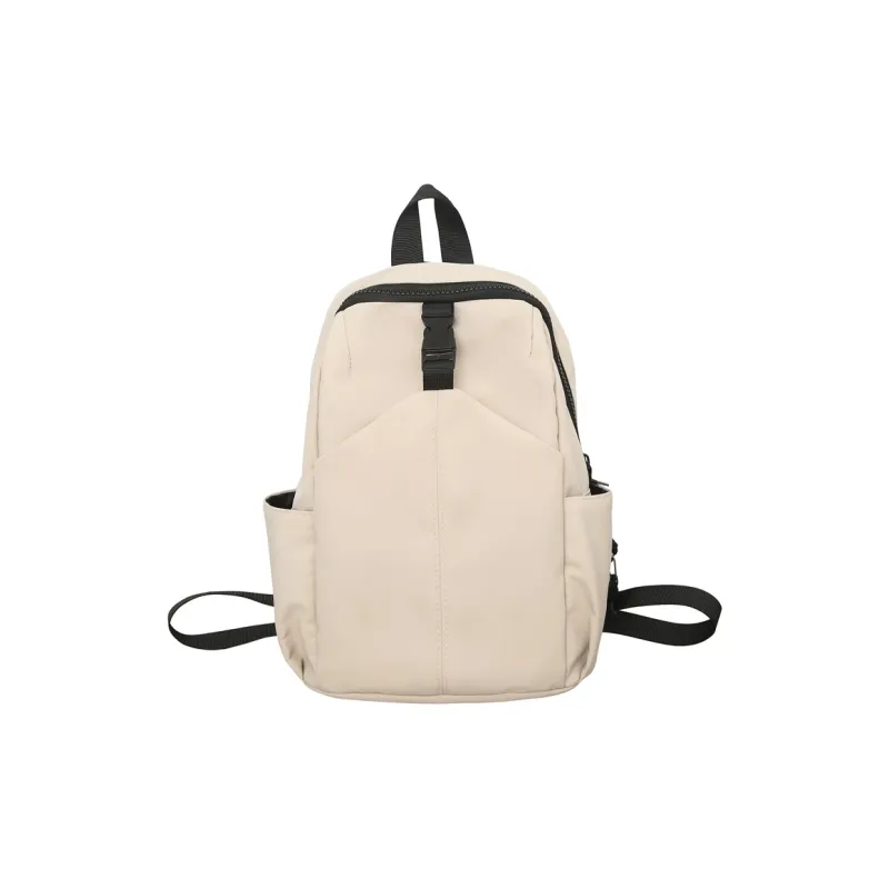 MOK Nylon Backpack Unisex Ivory/Gray/Black/Light Green-0