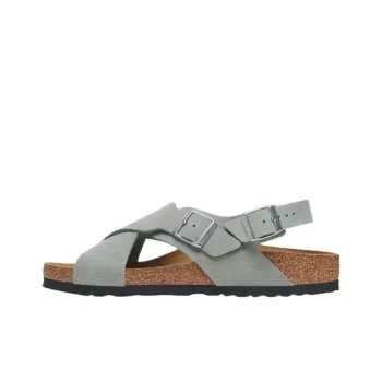Birkenstock Tulum One Strap Sandals Women's Gray Green Narrow