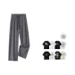 Dark Gray[Ice Silk Straight Leg Length Pants](Comes with Short-Sleeved T-Shirt)