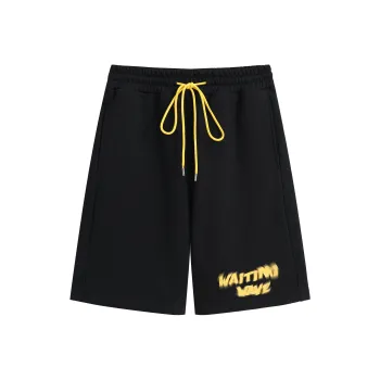 WAITINGWAVE Casual Shorts Unisex Black