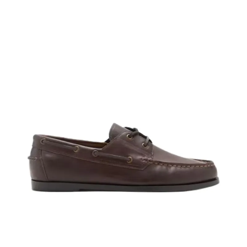 MANGO Boat Shoes Men Brown-1